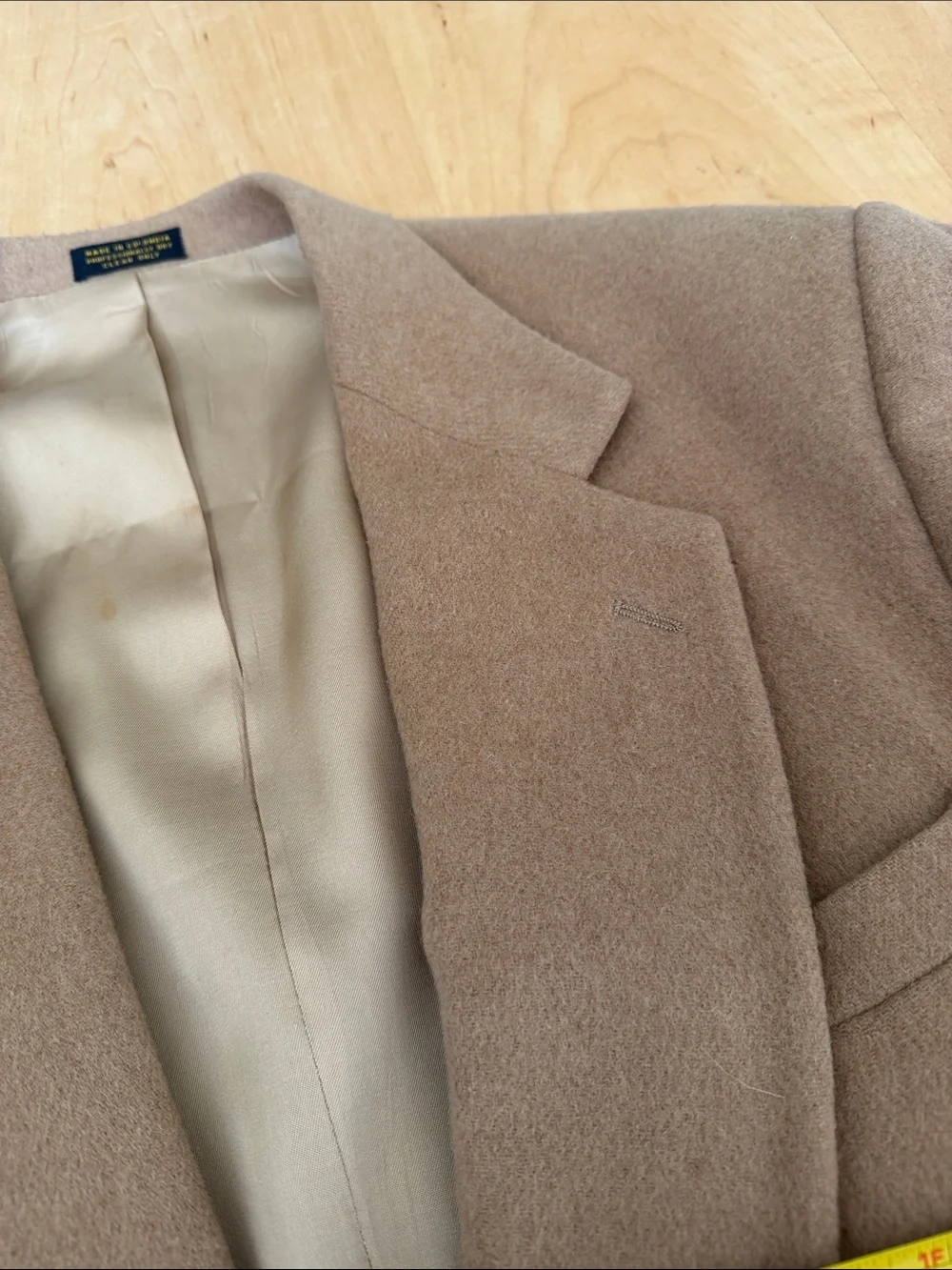 VTG Andhurst Men's Classic Tan Wool Blazer
